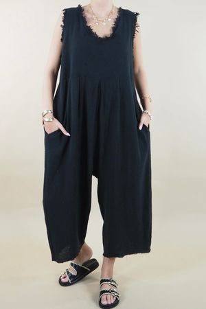Made in Italy Driftwood Demi Jumpsuit Black *